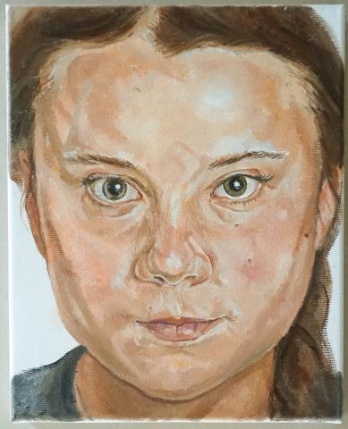 THEgallery: Maryam Mottalebi, Where Power Lies (Greta Thunberg), 2022