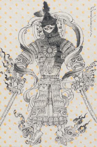 Crows series (24 Drawings – Tableau - Warrior)