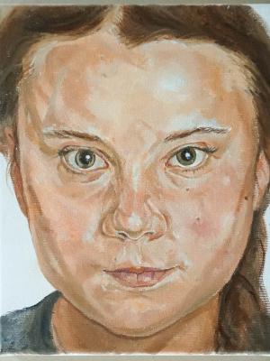 THEgallery: Maryam Mottalebi, Where Power Lies (Greta Thunberg), 2022