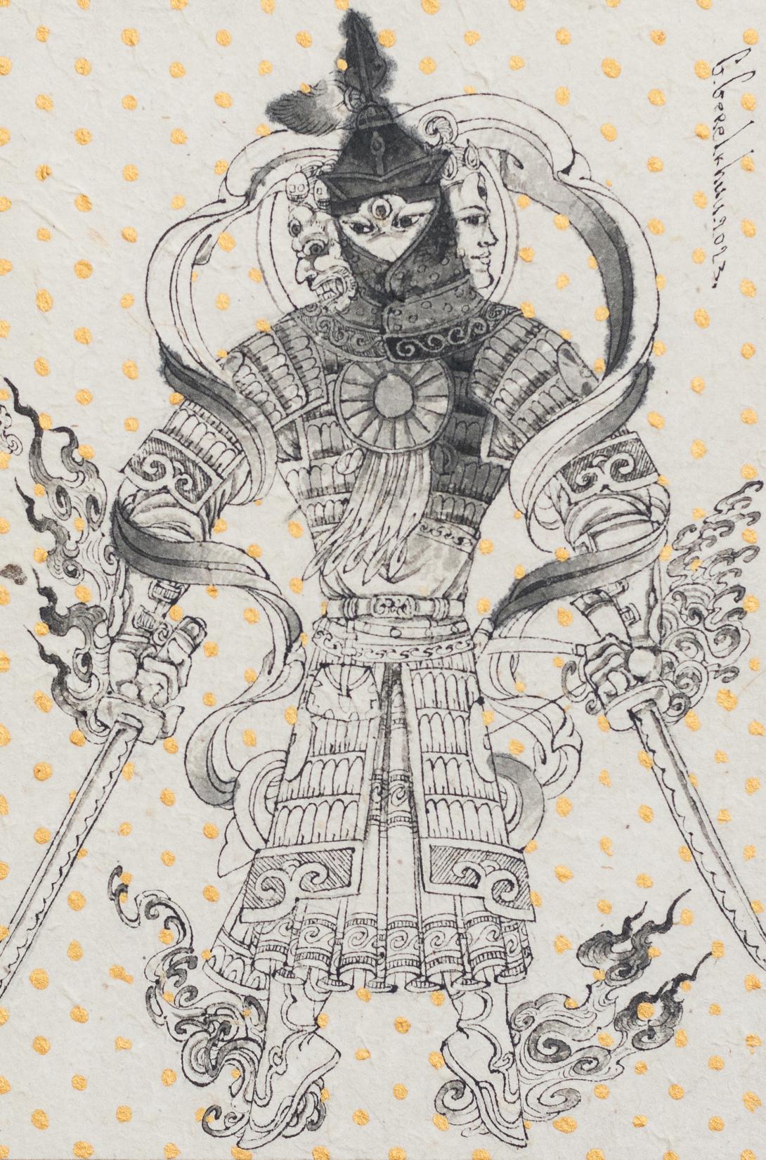 Crows series (24 Drawings – Tableau - Warrior)